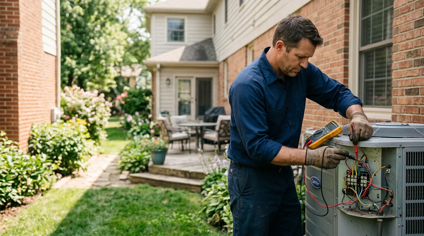 HVAC technician working near Woodville, MS
